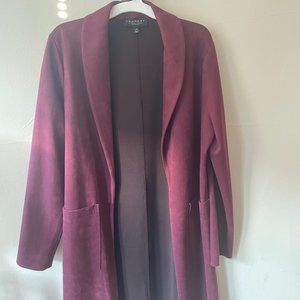 Vintage Purple/Maroon Laundry by Shelli Segal Suede(ish) Duster/Jacket